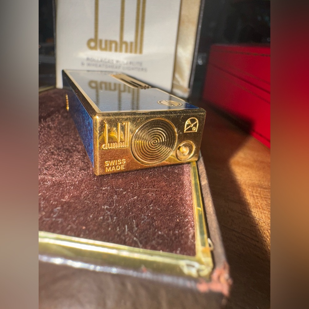 DUNHILL ROLLAGAS GOLD & ENAMEL LIGHTER 100% AUTHENTIC ICONIC 🔥WORKING🔥 MINT EUC - Picture 5 of 10